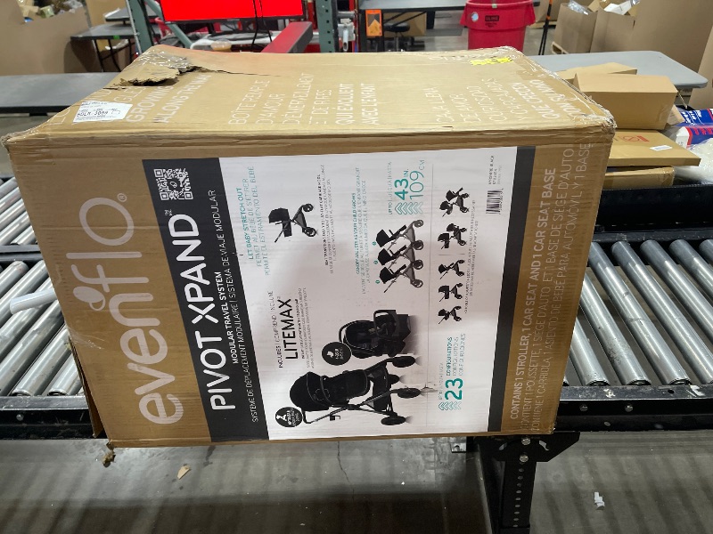 Photo 1 of Pivot Xpand Modular Travel System with LiteMax Infant Car Seat with Anti-Rebound Bar (Ayrshire Black)