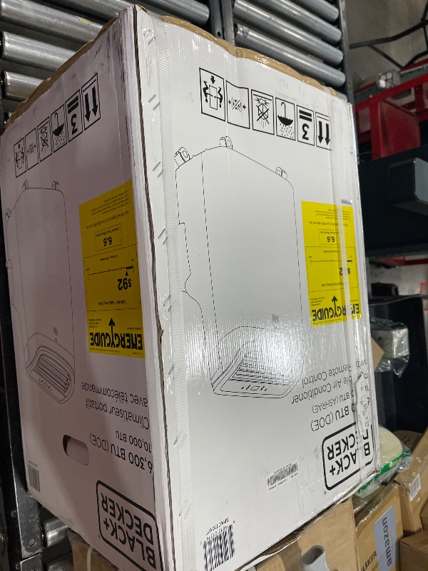 Photo 1 of BLACK+DECKER 10,000 BTU Portable Air Conditioner for Rooms up to 450 Sq. with Remote Control, White