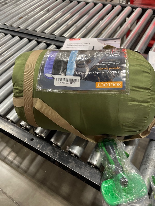 Photo 1 of Envelope Sleeping Bag,3-4 Seasons Warm Cold Weather Lightweight, Portable, Waterproof Compression Sack Adults & Kids - Indoor & Outdoor Activities: Traveling, Camping, Backpacking, Hiking, Army Green