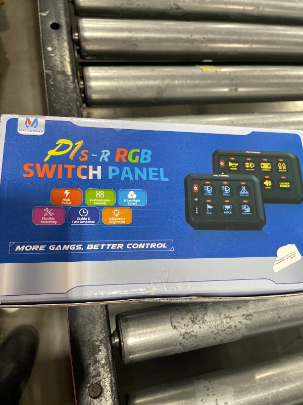 Photo 1 of MICTUNING 6 Gang RGB Switch Panel P1s-R, Universal Circuit Control Relay System Box with Adjustable Brightness On-Off Toggle Switch Momentary Pod Touch for Car Truck SUV ATV Boat
