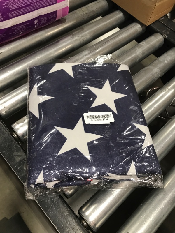 Photo 1 of Mosprovie American Flags for Outside 5x8 Double Sided- Heavy Duty 3ply US/USA Patriotic Flag 5x8 Outdoor Made in USA High Wind Super Durable 4 Rows Stitched Edge Canvas Header with 2 Brass Grommets
