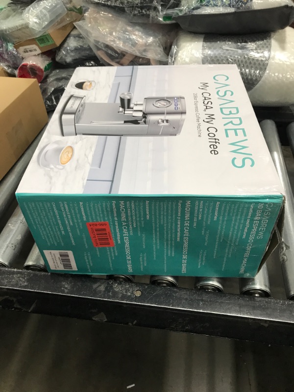 Photo 1 of CASABREWS CM5418 Espresso Machine 20 Bar, Compact Espresso Maker with Steam Milk Frother, Stainless Steel Coffee Machine with 34oz Removable Water Tank for Cappuccino, Latte, Silver