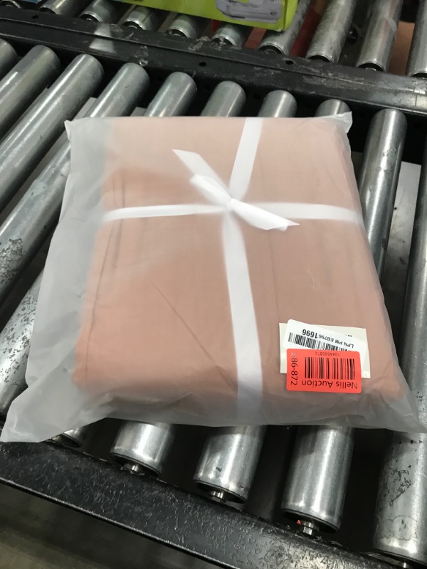 Photo 1 of NEXHOME PRO 100% Organic Cotton Duvet Cover Set Queen Size Linen Pleated Design, Terracotta Rust Brown, 3pc Bedding Set with Zipper Closure, Soft, Lightweight and Breathable (90"x90", No Comforter)