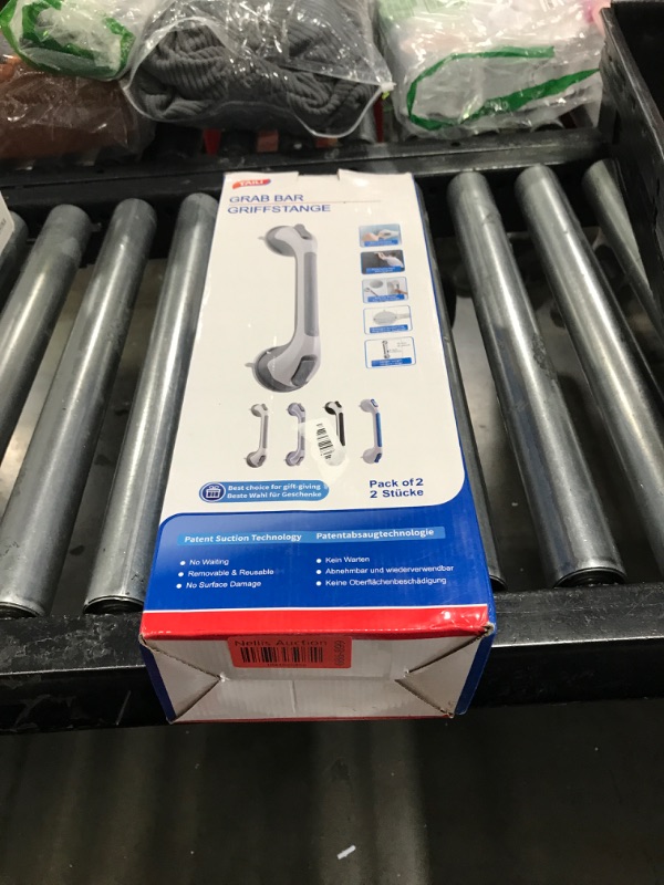 Photo 1 of TAILI Grab Bars for Bathtubs and Showers 2 Pack Suction Grab Bar, Heavy Duty Shower Handle Removable Bath Handrails for Seniors and Elderly, Bathroom Safety Grip No Drilling Waterproof,Grey