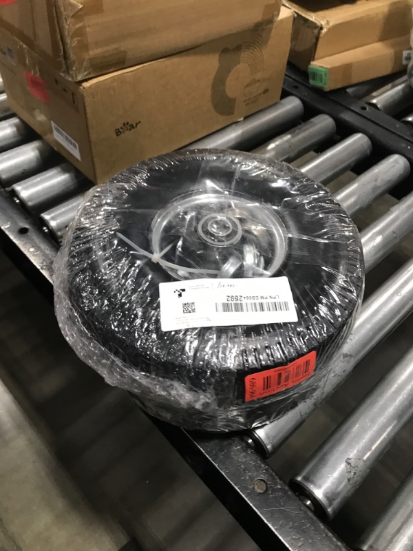 Photo 1 of AR-PRO (2-Pack) 10-Inch Solid Wheel Replacement - 4.10/3.50-4 Flat Free Tire and Wheel with 5/8 extra 3/4 &1/2 Bearings and 2.2" Offset Hub - Compatible with Hand Truck, Generator, Gorilla Carts