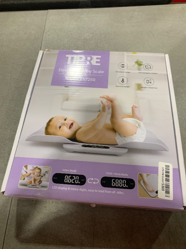 Photo 1 of TIPRE Baby Weight Scale, Infant Scale with Detachable Tray, Pet Scale for Cat Dog, Multiple Weighing Scale for Toddler, Children, Pet and Adult Auto-Rotation LED Screen, Up to 400lb/180kg