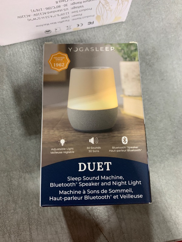 Photo 1 of Yogasleep Duet White Noise Sound Machine & Night Light, 30 Natural Sounds, Bluetooth-Wireless Speaker for Travel, Office Privacy, Concentration, Sleep Aid for Adults & Baby, Registry & Nursery Gift