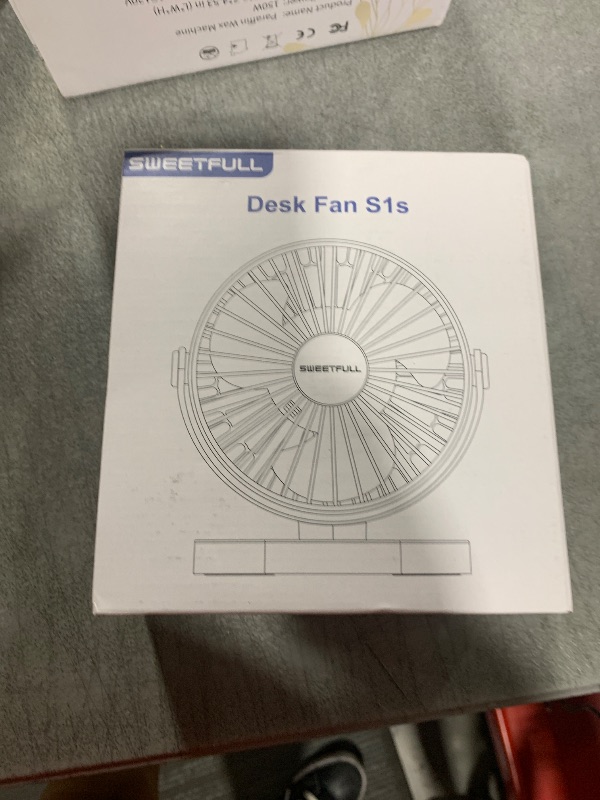 Photo 1 of SWEETFULL USB Desk Fan Small Quiet - 3 Speeds Mini Personal Portable Fan 360° Rotation Adjustable, 5.5 Inch Office Table Cooling Gadgets on Desktop (Black)