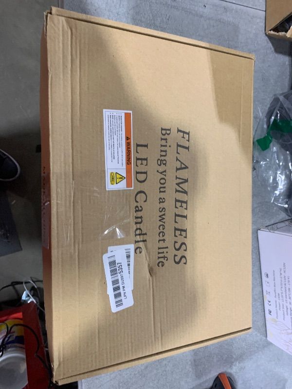 Photo 1 of Flameless Candles,with Embedded Star String, Battery Operated Candles Flickering LED Pillar Candles with Remote Control and Timer, Home Decoration Add a Warm and Romantic Atmosphere?Set of 7 (Grey)