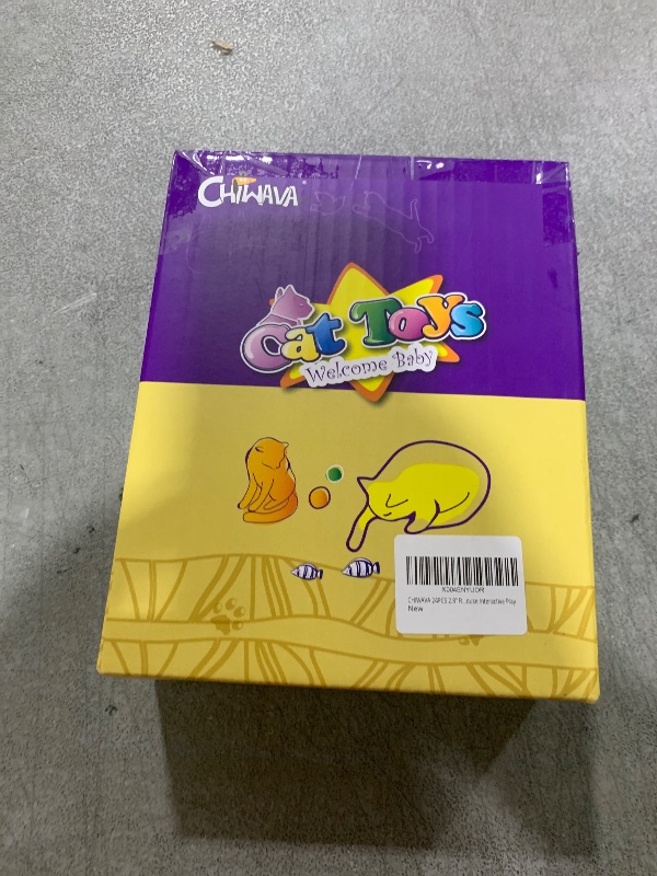 Photo 1 of CHIWAVA 24PCS 2.8" Rainbow Color Furry Cat Toy Mice with Rattle Kitten Mouse Interactive Play