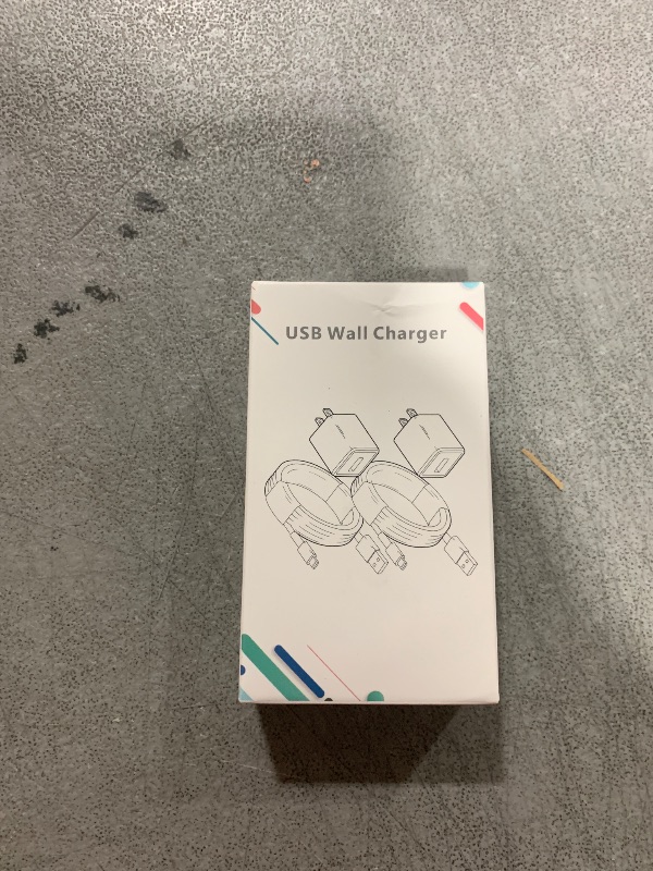 Photo 1 of Cube for iPhone Charger, 2 Set 3FT USB to Lightning Cable with USB Wall Charger Block Adapter Fast Charging High Speed Data Sync Cord Compatible with iPhone 14/13/12/11/XS/XR/X/8/7/5/SE2022/iPad