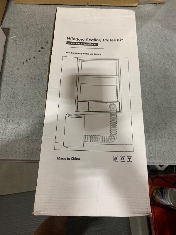 Photo 1 of BJADE'S Dual Hose Portable Air Conditioner Window Seal Kit for Portable AC Exhaust Hose 5.9 Inch Diameter with Insulating Sealing Tape,Adjustable Portable AC Window Vent Kit Length from 17" to 47"