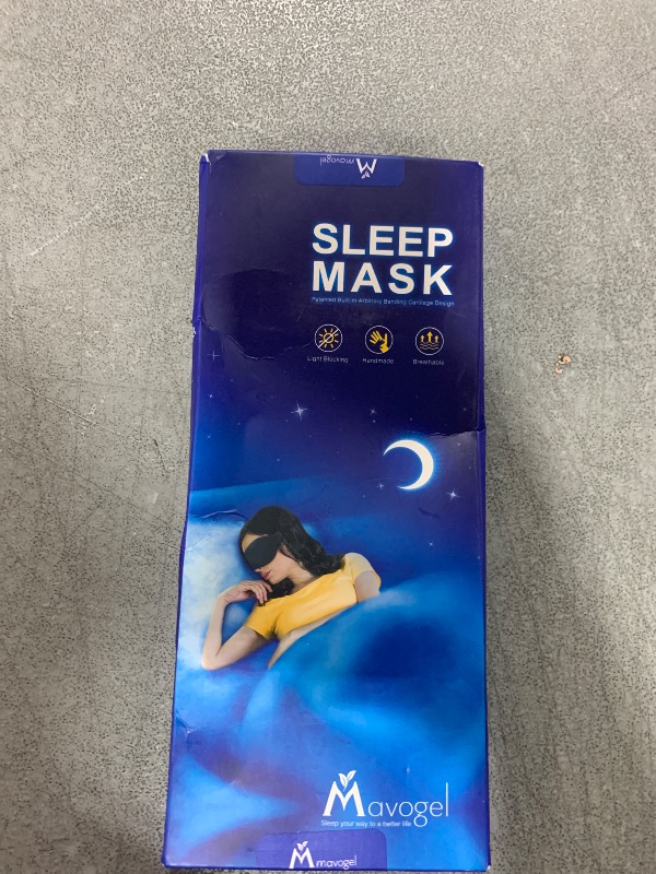 Photo 1 of Mavogel Cotton Sleep Mask - Updated Design Light Blocking Sleep Eye Mask, Soft and Comfortable Night Sleeping Mask for Men Women, Eye Blinder for Travel/Sleeping, Includes Travel Pouch, Black