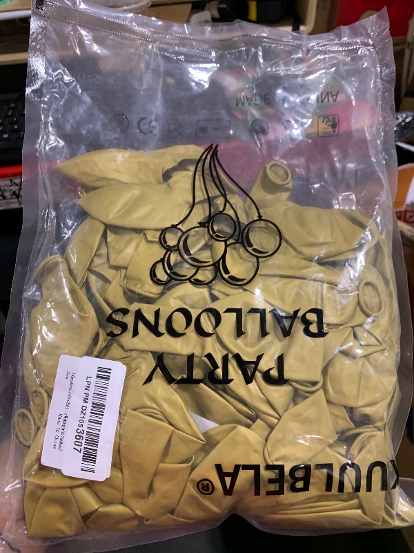 Photo 1 of 110pcs Metallic Gold Balloons, Metallic Gold Latex Balloons 12 inch, Gold Balloon for Birthday Party Baby Shower Wedding(with 2 Ribbons).