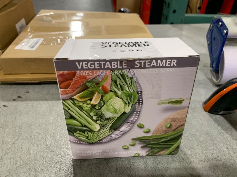 Photo 1 of Consevisen Vegetable Steamer Basket for Cooking Food, Stainless Steel Veggie Steam Basket for Pot, Folding Expandable Steaming Insert with Extendable Handle Fits Various Size Pot, 5.1" to 9"