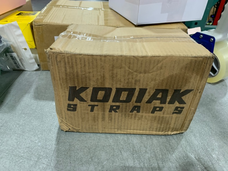 Photo 1 of 6 Pack E-Track Ratchet Straps 2" x 16' x 4,400 lbs Strength for Cargo Tie Down in Enclosed Trailer & Van by KODIAK STRAPS