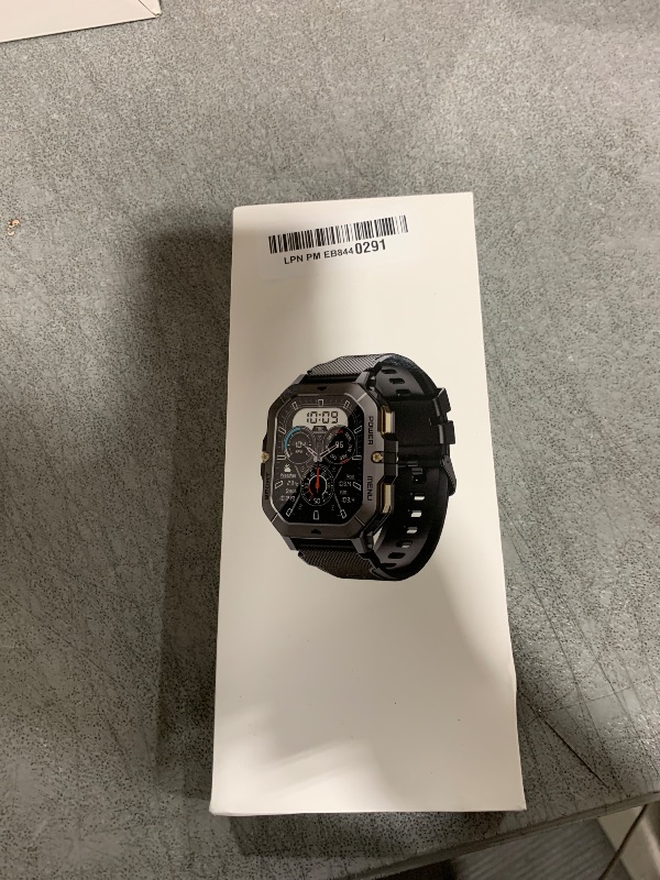 Photo 1 of Military Smart Watches for Men (Answer/Make Calls), 2.02'' Fitness Smart Watch for Android and iPhone, Waterproof Fitness Tracker with Blood Pressure/Heart Rate/Sleep/100+ Sport Modes, Watches for Men