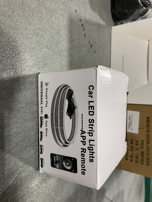 Photo 1 of 5 in 1 Car Led Strip Lights with App Control, RGB Colors Interior Car Lights, Ambient Led Lighting Kit, 4 Light Flashing Modes, USB Neon Accessories for Doors, Center Console