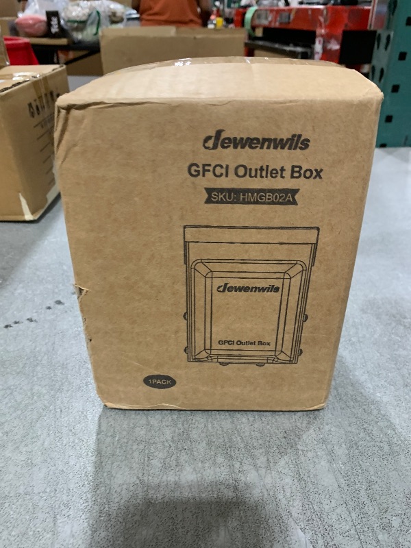 Photo 1 of DEWENWILS Outdoor Electrical Outlet Box, Dual 20 AMP WRTR GFCI Receptacles with Rainproof 3R Enclosure, Waterproof GFCI Outlet Box with Cover for Garden, Outdoor Lights, ETL Listed