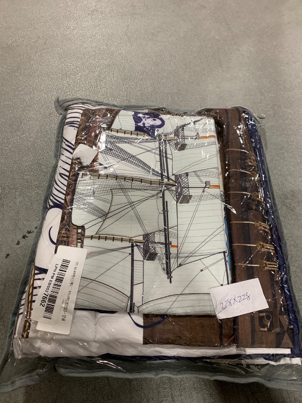 Photo 1 of CVHOUSE Nautical Bedding Set Queen Size,Nautical Sailboat Bed for Boys Teens,Ocean Themed Sailing Anchor Comforter Cover Soft,Anchor Duvet Quilt Queen 89'x89'