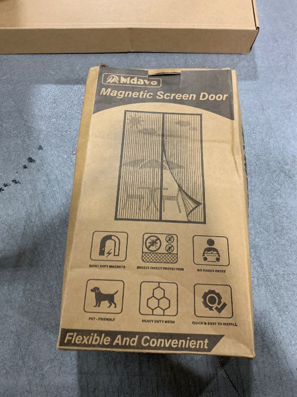 Photo 1 of Magnetic Screen Door, Keep Bugs Out, Pet & Kid Friendly?Works with Front Doors, Sliding Doors,Fit Door Size 29 x 80 Inches White