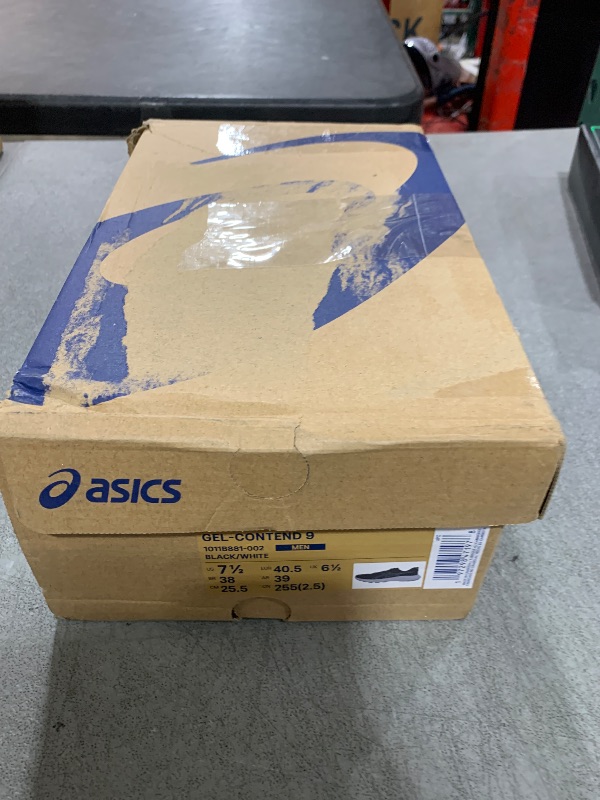 Photo 1 of ASICS Men's Gel-Contend 9 Running Shoes, 7.5, Black/White