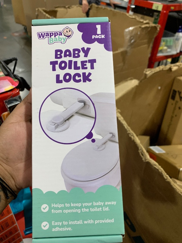Photo 1 of Baby Toilet Lock by Wappa Baby - 9"L x 4"W - Ideal Baby Proof Toilet Lid Lock - No Tools Needed Easy Installation with 3M Adhesive - Top Safety Toilet Seat Lock - Fits Most Toilets - White (1 Pack)