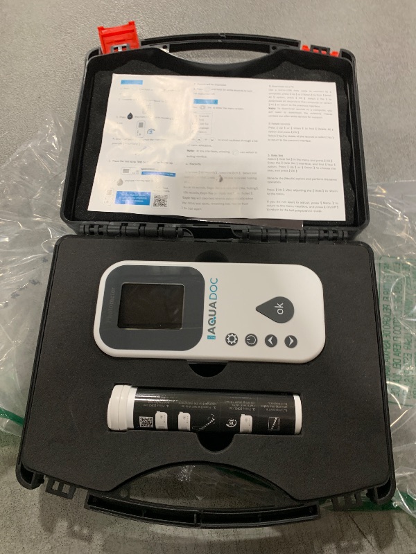 Photo 1 of Digital Water Testing Kit - Digital Hot Tub Water Tester for Pool - Digital Chlorine Tester for Pool by AquaDoc with Water Analyzer and Test Strips