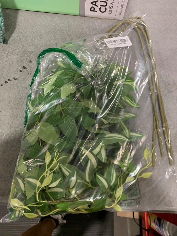 Photo 1 of HyeFlora 6PCS Artificial Greenery Leaves Stems, 36.6" Tall Fake Plants Branches 3 Mix Colored Faux Greenery Branches Real Touch DIY Stems for Home Garden Office Kitchen Patio Farmhouse Decor