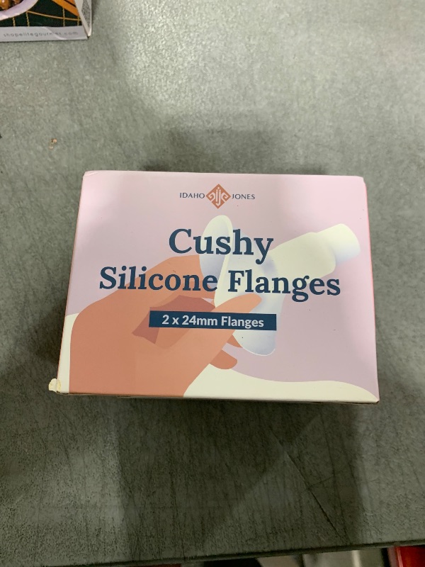 Photo 1 of Cushy Silicone Flanges, Breast Shields - Replacement Pump Parts - for Spectra, Lansinoh, Medela Pumps - Great for Elastic Nipples - Double (2 Pack) - 21, 24, 27, 30 mm