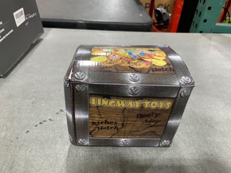 Photo 1 of Lingway Toys Kids Pirate Treasure Chest Teacher's Favorite Treasures Collection Storage Box with 2 Sets of Locks and Keys Only(Vintage Bronze Coating,6.3"X4.8"X5.2")