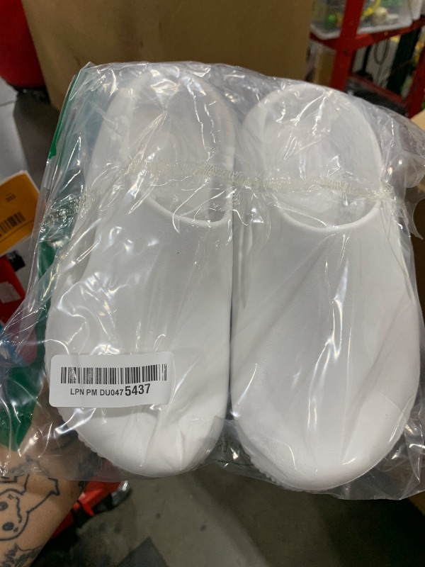 Photo 1 of Garden Clogs for Women and Men, Arch Support Nurse Sandals Comfy Non-Slip Waterproof Mules Work Shoes, Slip-on Chef Slides Outdoor Beach Slippers Unisex Adult Classic Closed Toe (White, Adult, Women, 7, Numeric Range, US Footwear Size System, 7.5, Medium)