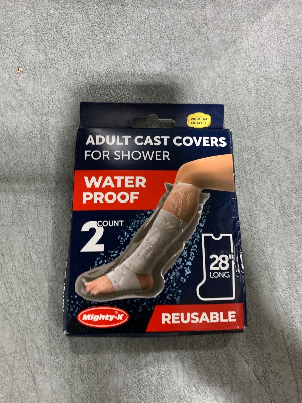 Photo 1 of 100% Waterproof Cast Covers for Shower Leg - Tight Seal - Reusable Adult 2pk Half Leg Cast Protectors - Knee, Ankle, Foot
