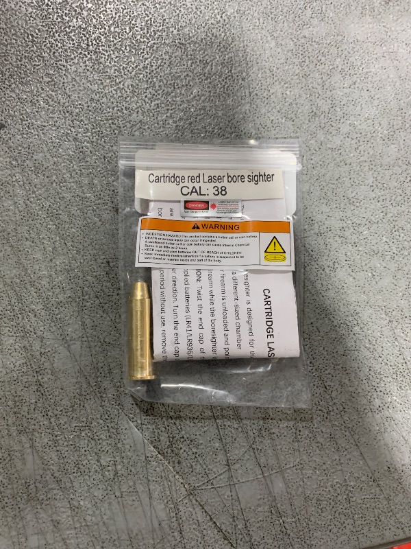 Photo 1 of MOSANDON Red Dot Laser Boresighter, Bore Sight Lase for .38 Caliber,Laser Boresighter with 2 Sets of Batteries for Hunting