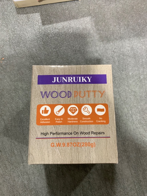 Photo 1 of JUNRUIKY Wood Filler, Wood Putty, Wood Putty Filler Paintable, Stainable & Quick Drying - Quickly Repair Any Broken and defective Wooden Furniture (White?9.87 Ounce)