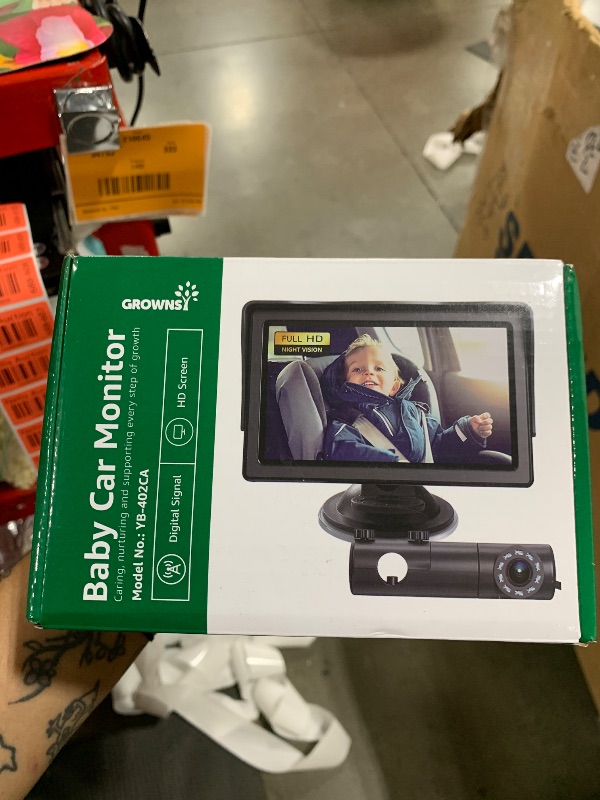 Photo 1 of GROWNSY Baby Car Camera, HD Display Baby Car Mirror with Night Vision Feature, 4.3 inch Baby Car Camera with Monitor Wide Clear View, Backseat Camera Rear Facing to Observe Baby’s Every Move