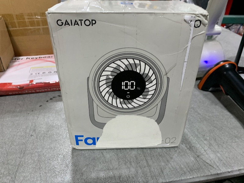 Photo 1 of Gaiatop Desk Fan, Touch Control LED Display Small Portable Fans, 5 Speeds Strong Airflow, Ultra Quiet Rechargeable 4000mAh Battery Operated Table Desktop for Bedroom, Office, Bedside, Home, Black