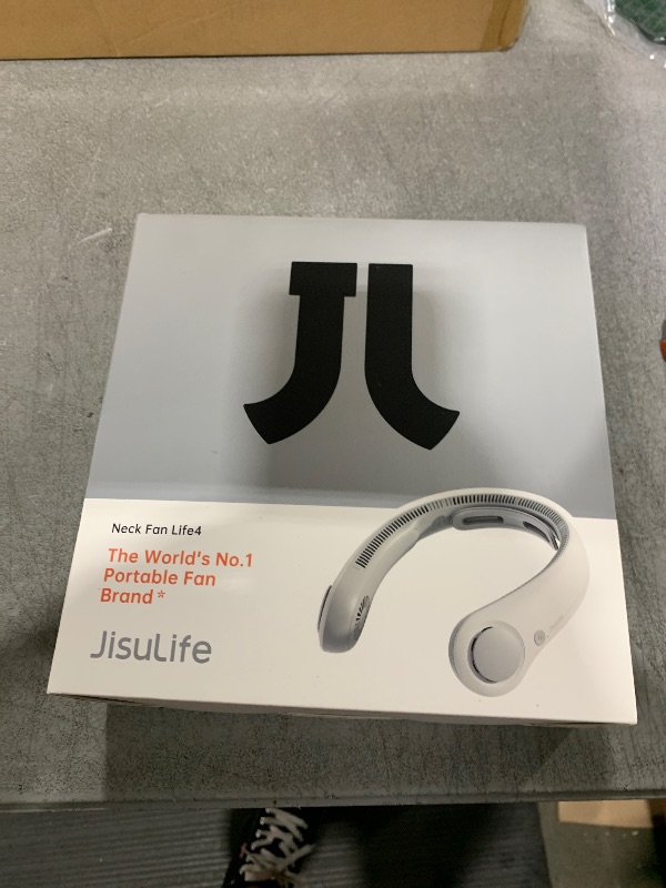 Photo 1 of JISULIFE Portable Neck Fan Upgraded, Neckbrace Personal Hands Free, 5 Speed Gears Adjustment, 5000 mAh Wearable Bladeless Quiet Rechargeable for Outdoor Indoor, Gifts for Women Men- Foggy Grey