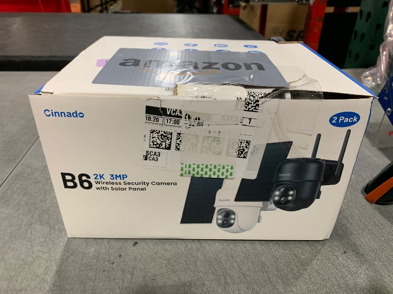 Photo 1 of 2K Cameras for Home Security-2.4G WiFi Outdoor Camera Wireless Solar/Battery Powered with solar panel, 360° Viewing, AI Human Detection, Color Night Vision, with SD Storage, Works with Alexa(2 Pack)