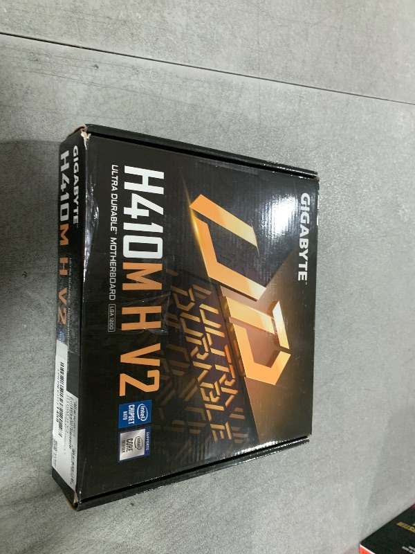 Photo 1 of Gigabyte H410M H V2 Motherboard - Supports Intel Core 10th CPUs, up to 2933MHz DDR4 (OC), 1xPCIe 3.0 M.2, GbE LAN, USB 3.2 Gen 1