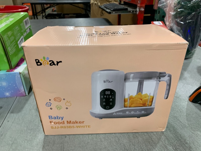 Photo 1 of BEAR 2024 Baby Food Maker | One Step Baby Food Processor Steamer Puree Blender | Auto Cooking & Grinding | Baby Food Puree Maker with Self Cleans | Touch Screen Control, White