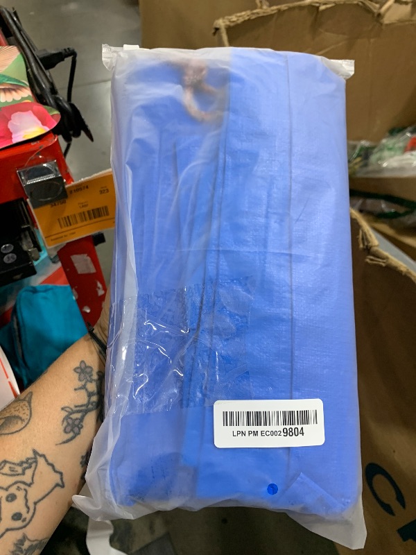 Photo 1 of letesult Blue Pool Cover Storage Bag with 2 Handles - 43.3'' X 37.4" Large Swimming Pool Safety Cover Storage Bag Heavy Duty Pool Storage Bag for Winter Pool Covers & Pool Safety Cover