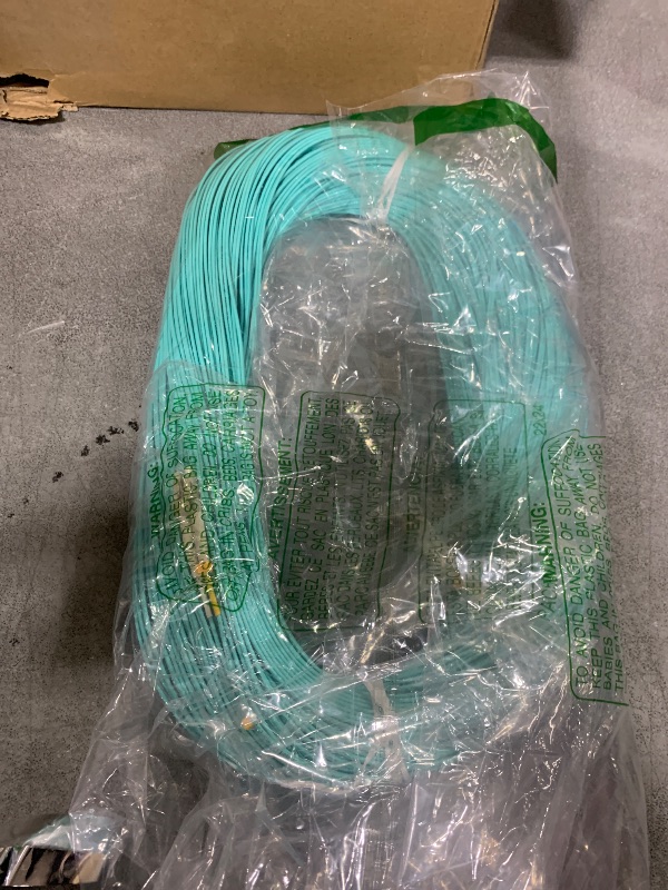 Photo 1 of FLYPROFiber- LC to LC Fiber Patch Cable OM3 125M/410ft, Length Options: 0.2m-200m, 10GB/40GB Multimode Duplex, 50/125um Fiber Optic Cable Cord LSZH-125Meter(410ft)