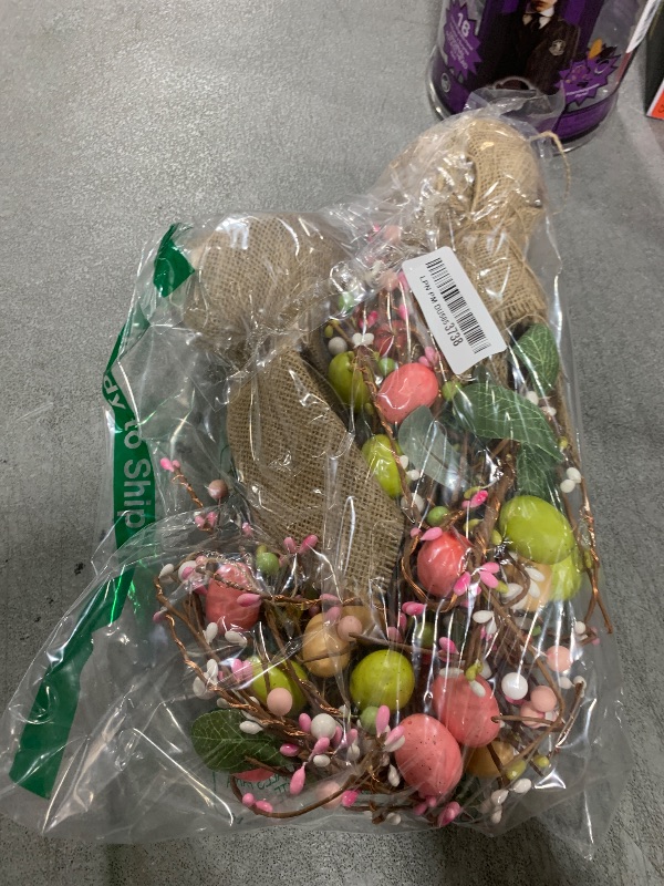Photo 1 of EAMBRITE Easter Decorations Easter Egg Tree with Lights, Lighted Trees Battery Powered, Tabletop Centerpiece Decor with Colorful Egg Ornaments for Home Table Party Spring Decoration (2 Pack)