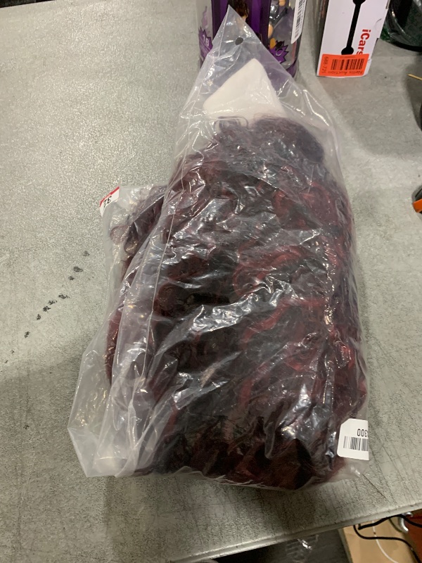Photo 1 of Fabimiya Bundles Human Hair 26/28/30 Inch Water Wave Burgundy Highlight 99J Human Hair Bundles 12A Unprocessed Brazilian Weave for Black Women