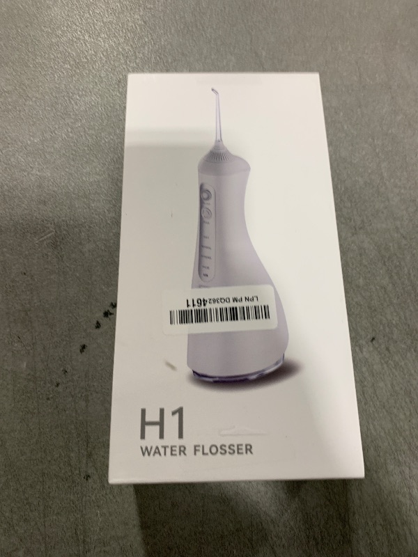 Photo 1 of Water Flosser with U-Shape Tips & 4 Modes, 350ml Cordless Dental Irrigator, IPX8 Waterproof, 8 Replacement Tips for Teeth Braces Care (White)