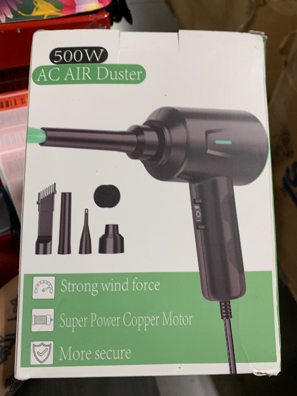 Photo 1 of Meudeen Air Duster - Compressed Air - 5.74 oz High Power Cleaning for Computer - PC - 2 Gear Air Blower (Black Purple)