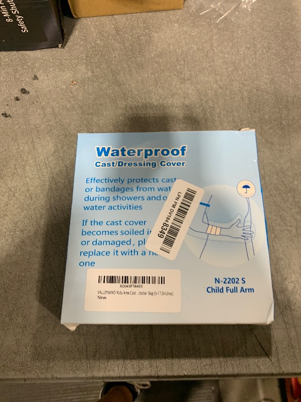 Photo 1 of VALLEYWIND Kids Arm Cast Cover for Shower Bath Teens Waterproof and Watertight Cast Bandage Protector Bag for Broken Surgery Wound Arm, Hands, Wrists,Protector Bag (S-17.5inches)