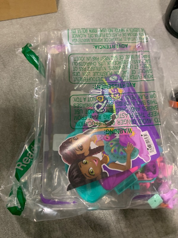 Photo 1 of Polly Pocket Dolls & Playset, Peacock Garden Compact, Travel Toy with 2 Micro Dolls, Pets & Animal Accessories