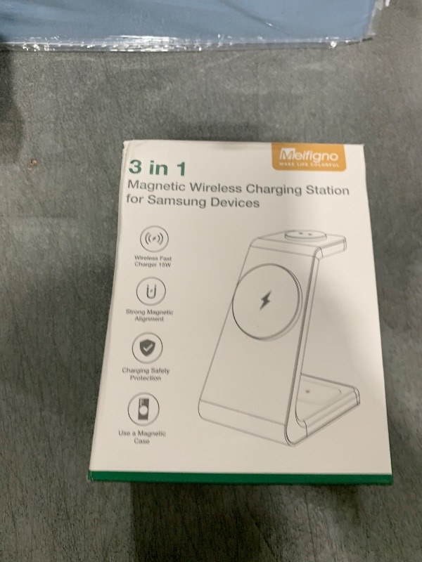Photo 1 of Magnetic Wireless Charger for Samsung, 3 in 1 Mag-Safe Samsung Charging Station for Samsung S24 Ultra Plus S24 S23 S22/Z Fold Flip 6/5/4/3, Galaxy Watch Charger for Galaxy Ultra/6/5/4, Galaxy Buds Pro